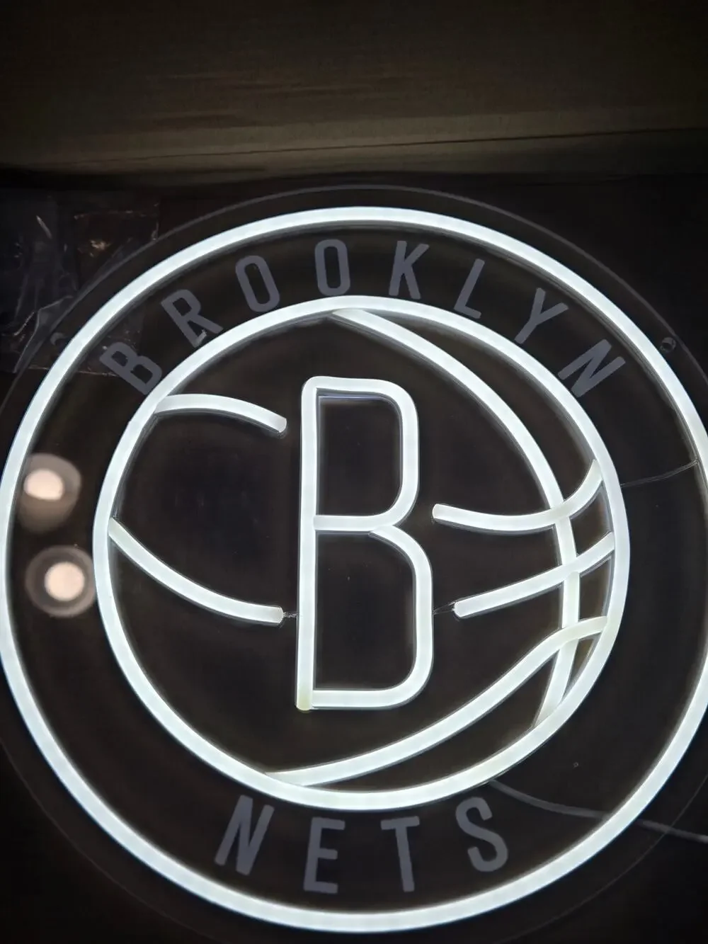 Brooklyn Nets LED Neon Sign Basketball Logo Wall Light USB Powered New